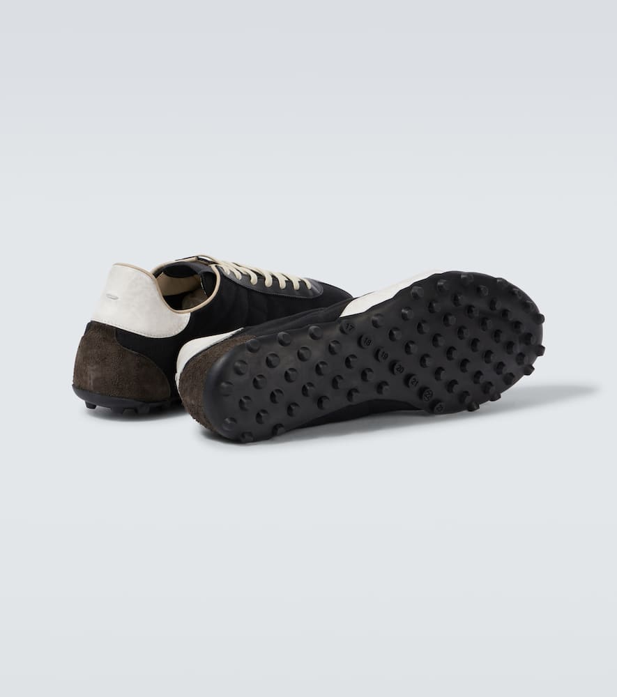 Maison Margiela Sprinters drill and leather sneakers