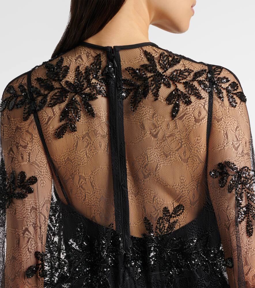 Elie Saab Sequined lace gown