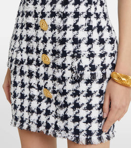 Balmain Houndstooth tweed minidress
