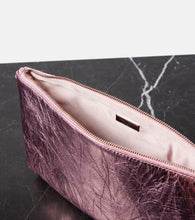 Jimmy Choo Callie Small metallic leather clutch