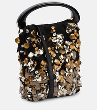 Dries Van Noten Sequined satin bucket bag