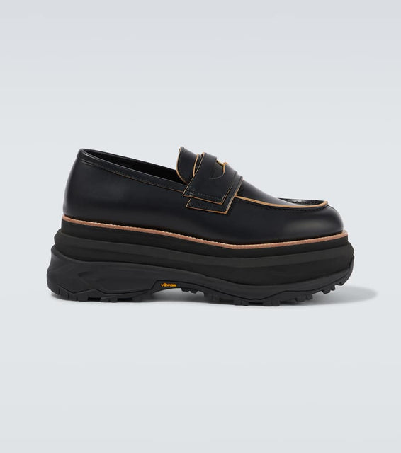 Sacai Leather platform loafers