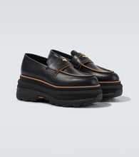 Sacai Leather platform loafers