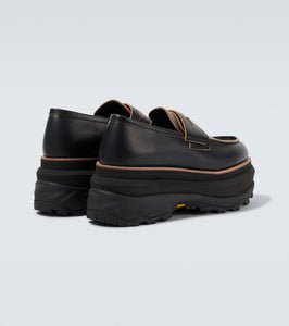 Sacai Leather platform loafers