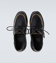 Sacai Leather platform boat shoes