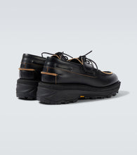 Sacai Leather platform boat shoes