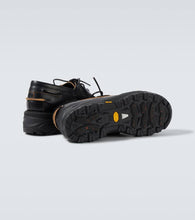Sacai Leather platform boat shoes