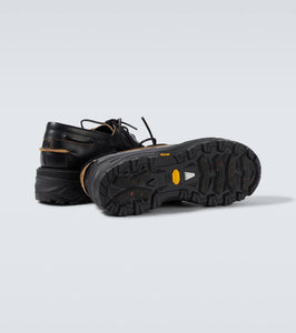 Sacai Leather platform boat shoes
