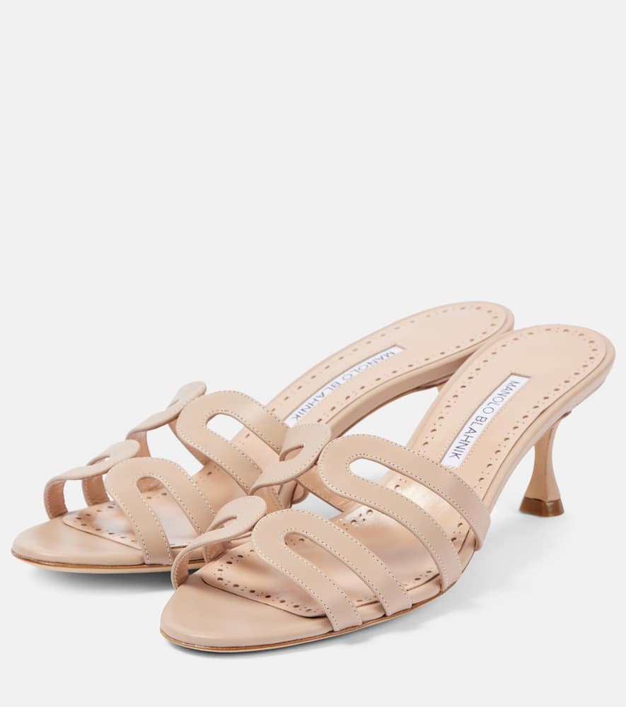 Manolo Blahnik Ahwak 50 leather mules