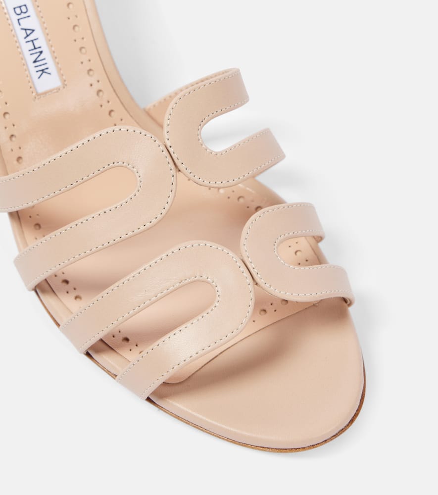 Manolo Blahnik Ahwak 50 leather mules