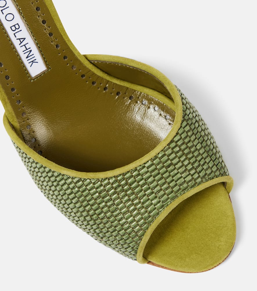 Manolo Blahnik Jadara 70 raffia mules