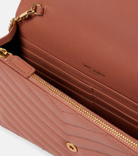 Saint Laurent Cassandre matelass√É¬© leather wallet on chain