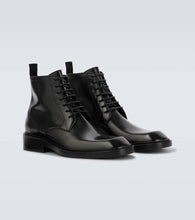Saint Laurent Ian leather lace-up boots