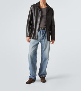 Saint Laurent Wyatt Harness suede ankle boots