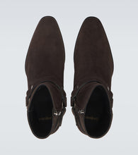Saint Laurent Wyatt Harness suede ankle boots