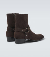 Saint Laurent Wyatt Harness suede ankle boots