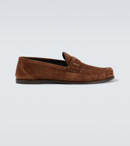 Saint Laurent Laurent Cassandre suede penny loafers