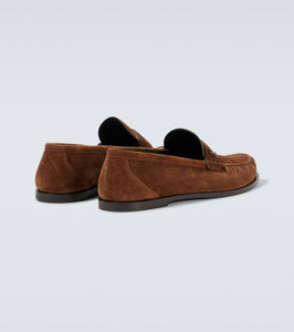 Saint Laurent Laurent Cassandre suede penny loafers