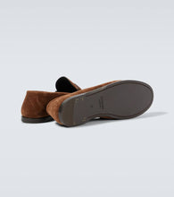 Saint Laurent Laurent Cassandre suede penny loafers