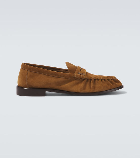 Saint Laurent Le Loafer suede penny loafers