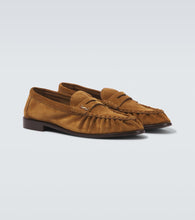 Saint Laurent Le Loafer suede penny loafers