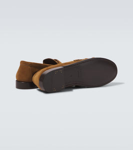 Saint Laurent Le Loafer suede penny loafers