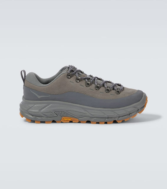 Hoka One One Tor Summit leather-trimmed sneakers