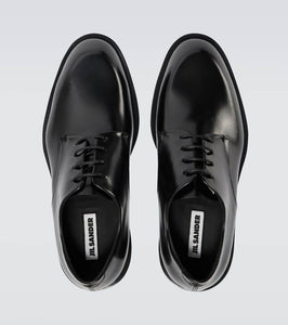 Jil Sander Polished leather Derby shoes