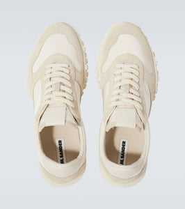 Jil Sander Moon suede-trimmed sneakers