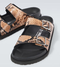 Birkenstock 1774 Arizona snake-effect leather sandals