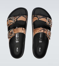 Birkenstock 1774 Arizona snake-effect leather sandals