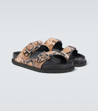 Birkenstock 1774 Arizona snake-effect leather sandals