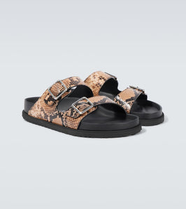 Birkenstock 1774 Arizona snake-effect leather sandals