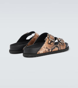 Birkenstock 1774 Arizona snake-effect leather sandals
