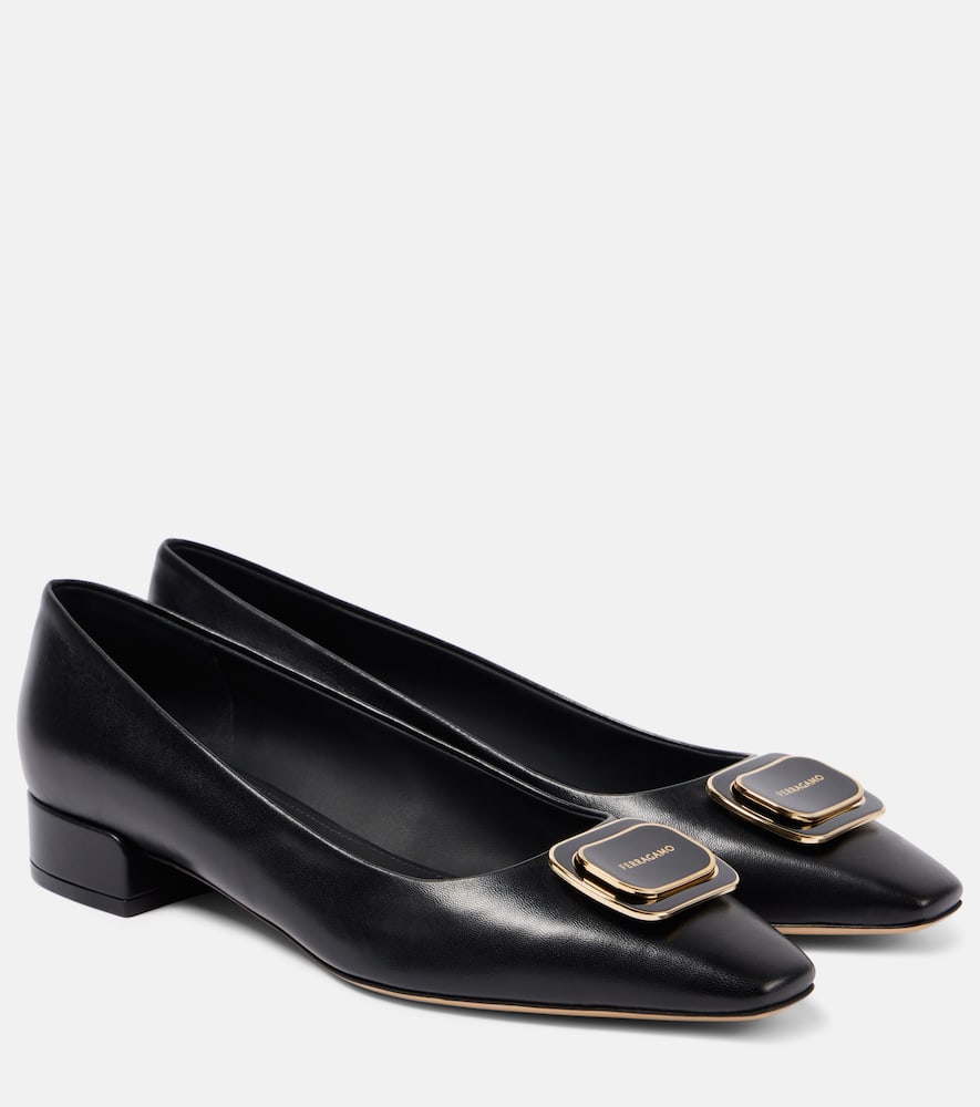 Ferragamo Venera 20 leather ballet flats