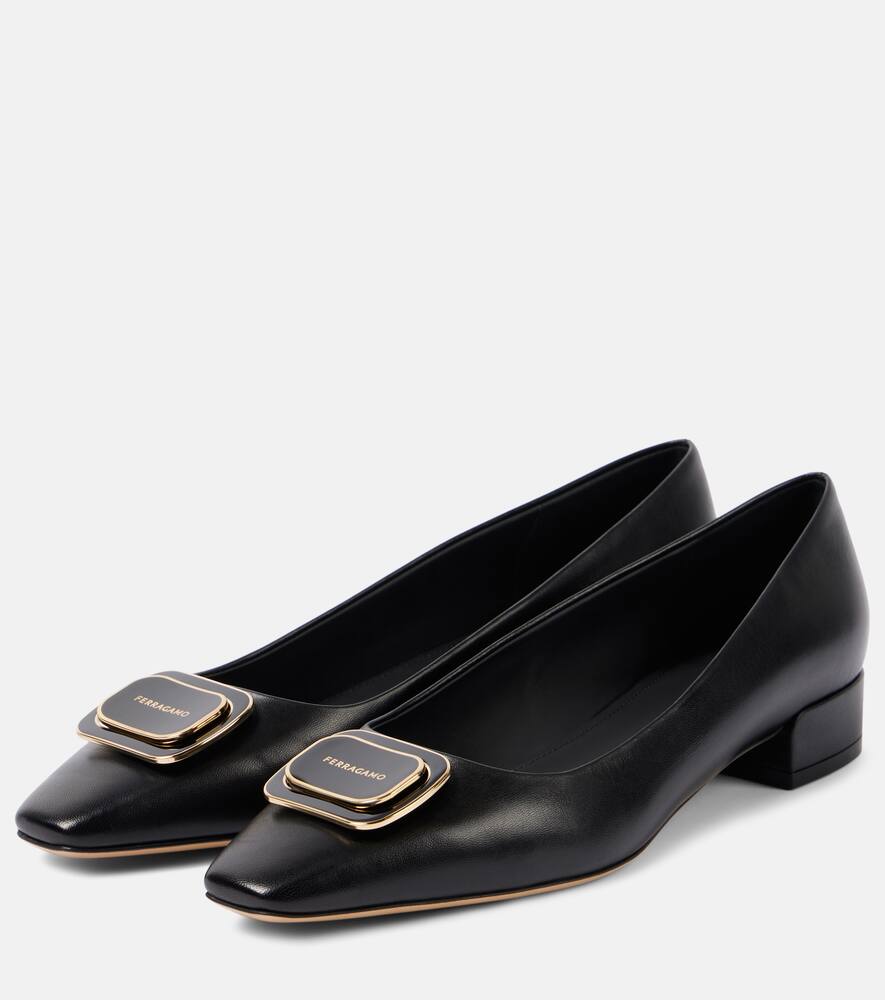 Ferragamo Venera 20 leather ballet flats