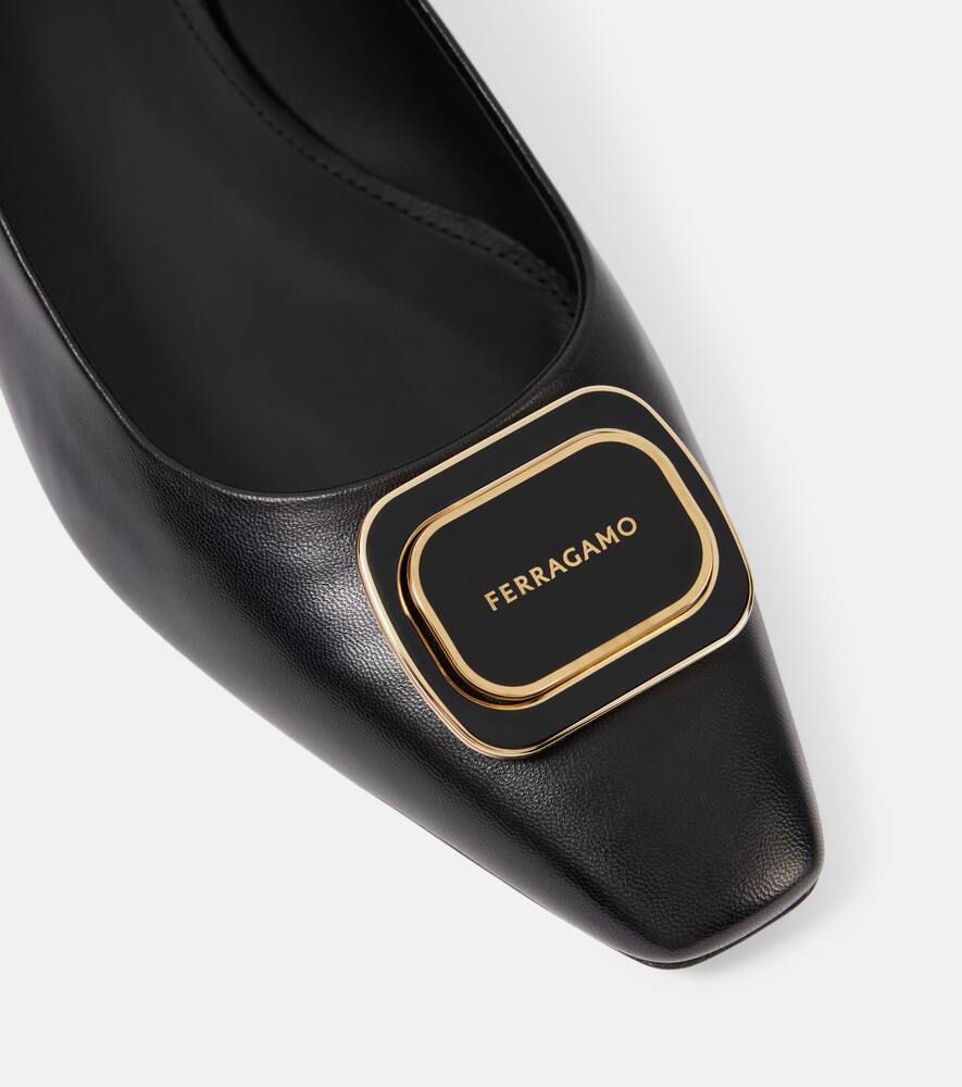 Ferragamo Venera 20 leather ballet flats