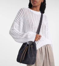 Brunello Cucinelli Foulard Small denim bucket bag