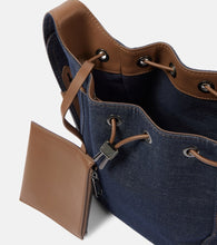 Brunello Cucinelli Foulard Small denim bucket bag