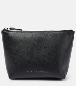 Brunello Cucinelli Small leather pouch. Shop Brunello Cucinelli Clutches for women now.