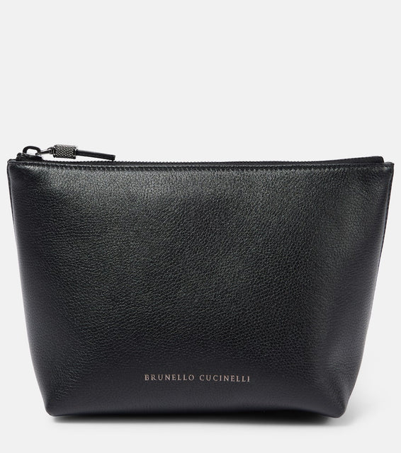 Brunello Cucinelli Small leather pouch. Shop Brunello Cucinelli Clutches for women now.