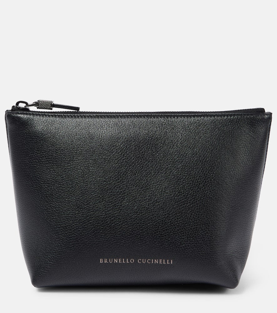 Brunello Cucinelli Small leather pouch. Shop Brunello Cucinelli Clutches for women now.