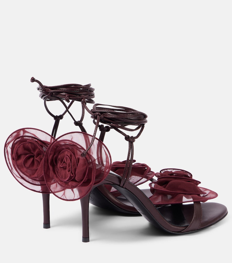 Magda Butrym 90 floral-applique leather sandals