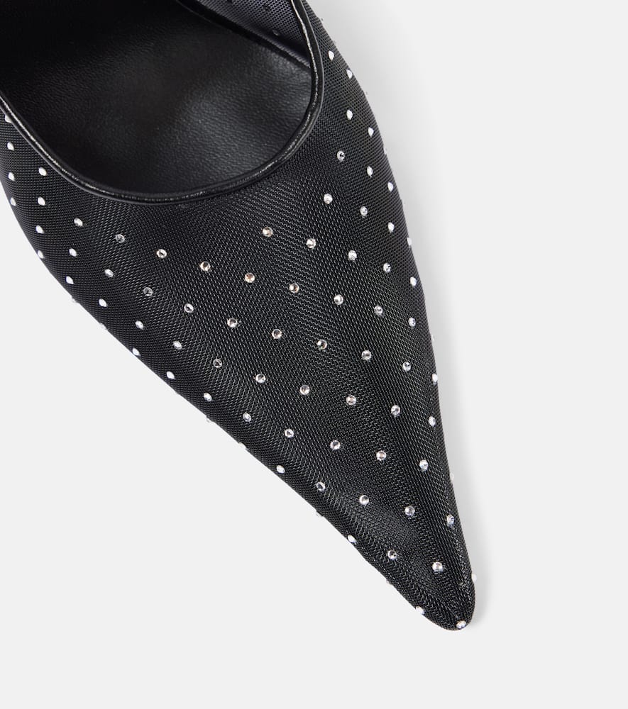 Magda Butrym Crystal-embellished mesh pumps