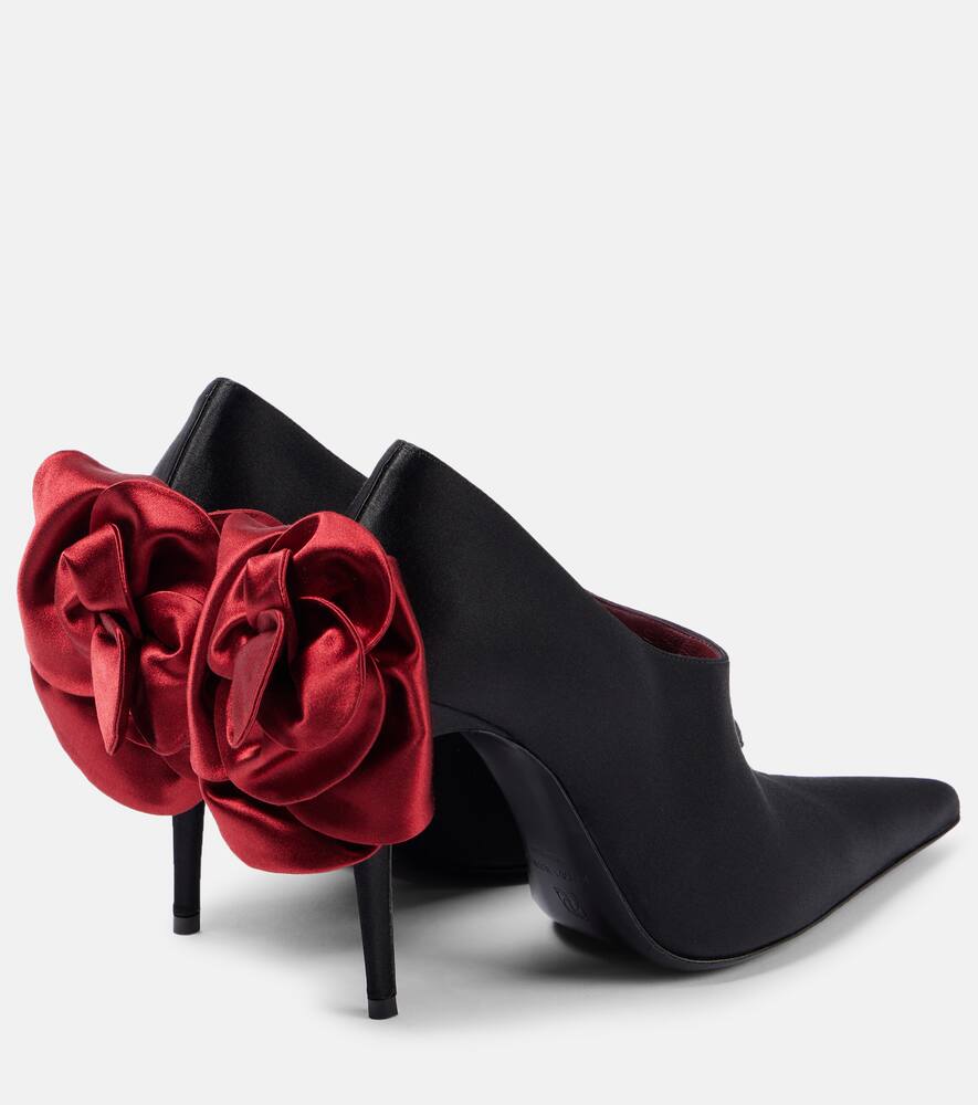 Magda Butrym Floral-appliqu√É¬© satin pumps