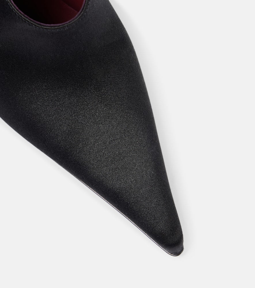 Magda Butrym Floral-appliqu√É¬© satin pumps