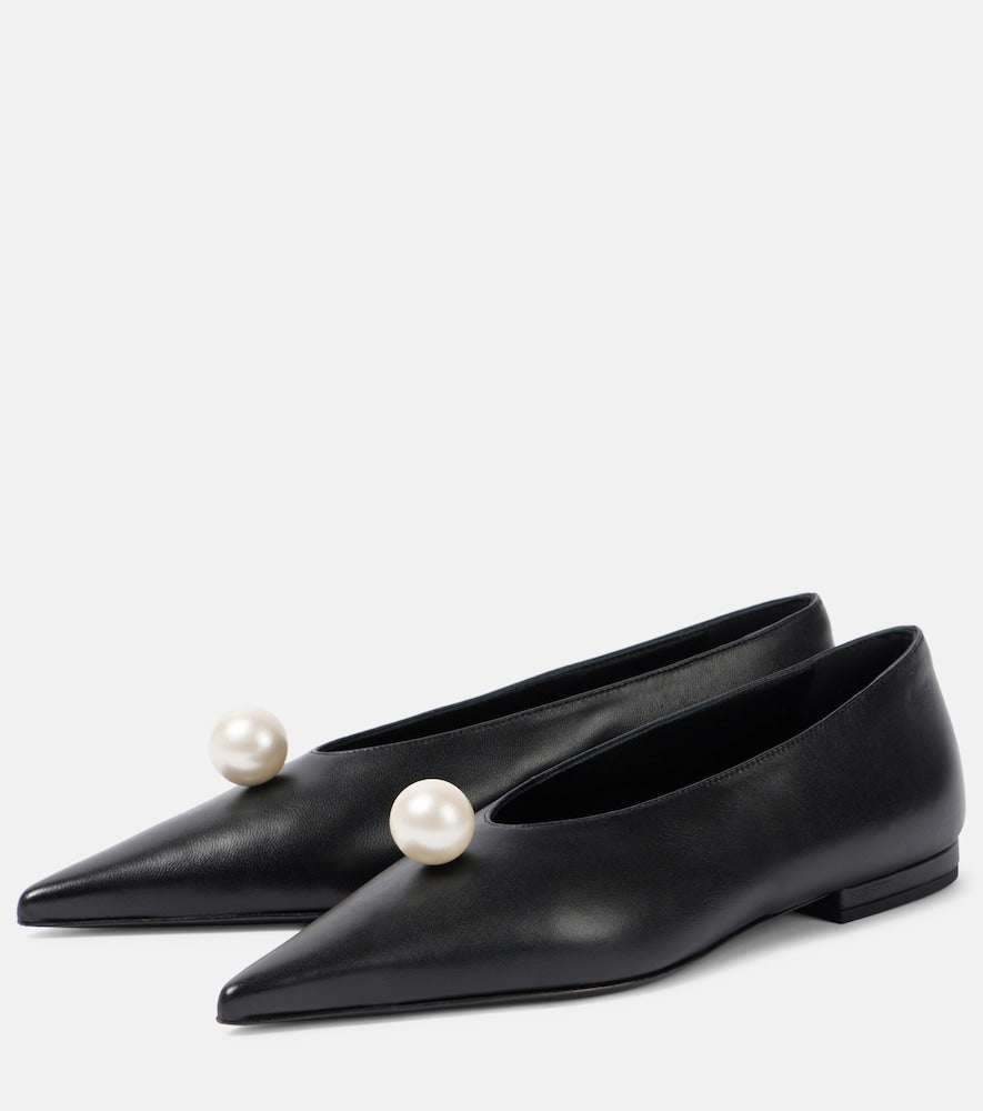 Magda Butrym Embellished leather ballet flats