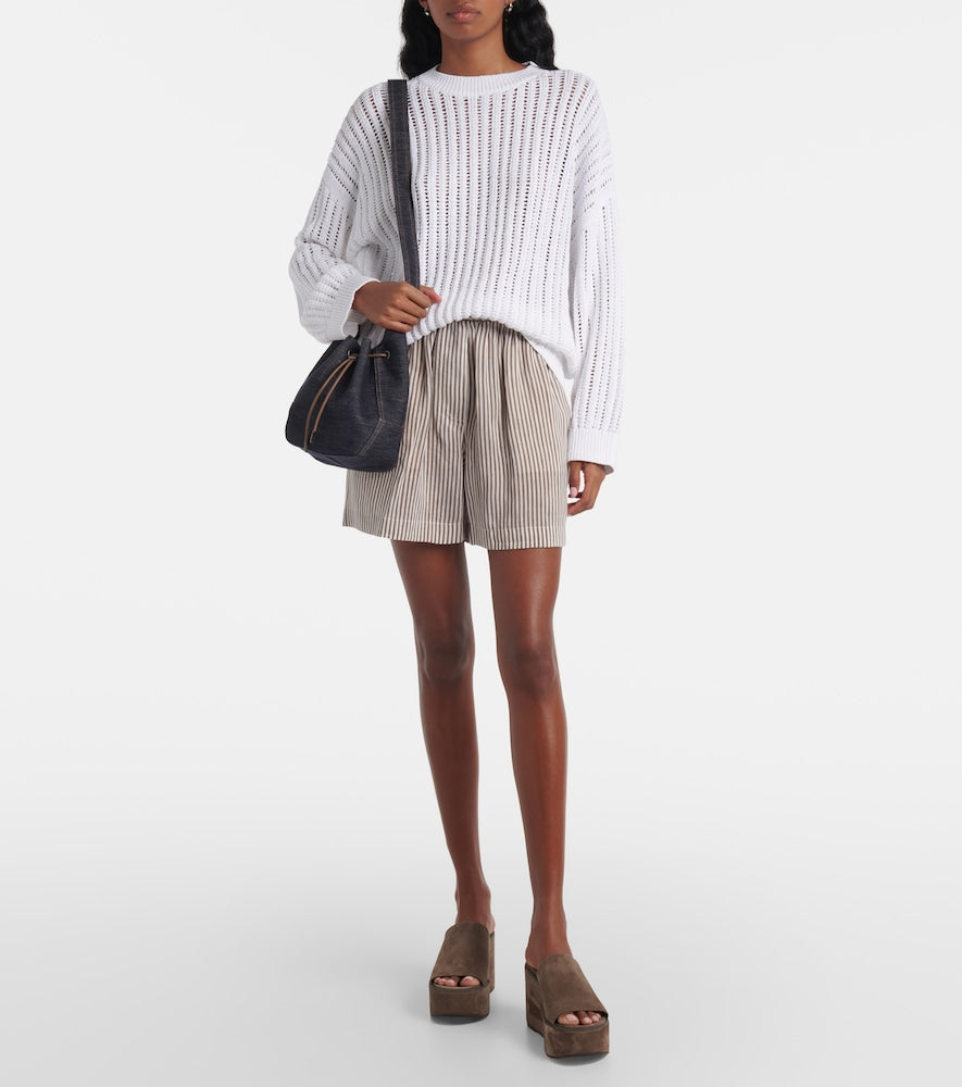 Brunello Cucinelli Monili suede wedge mules
