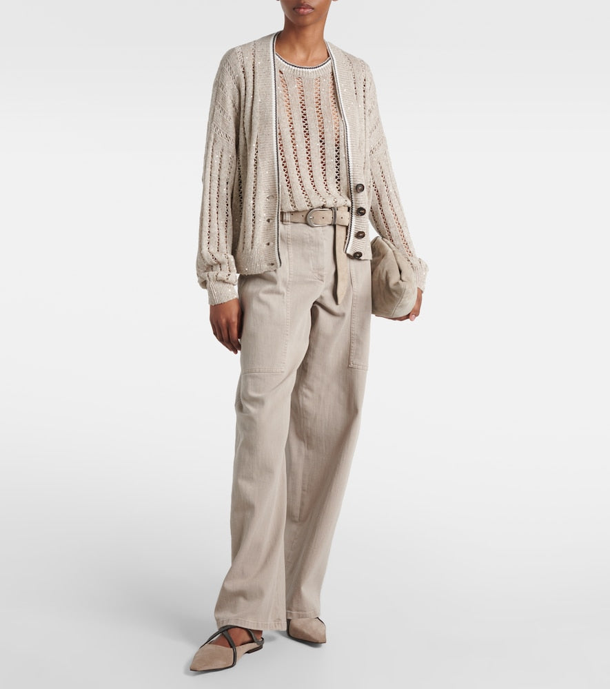 Brunello Cucinelli Monili suede mules
