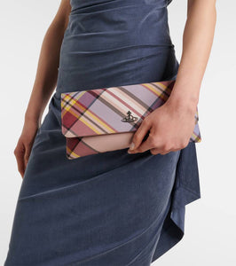 Vivienne Westwood Tartan leather clutch